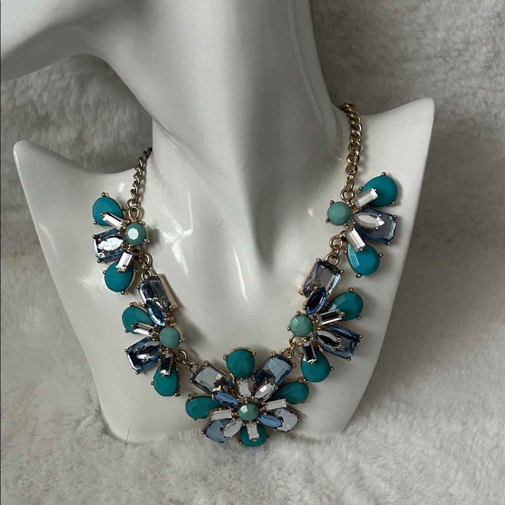 The Limited Blue and Gold Statement Necklace